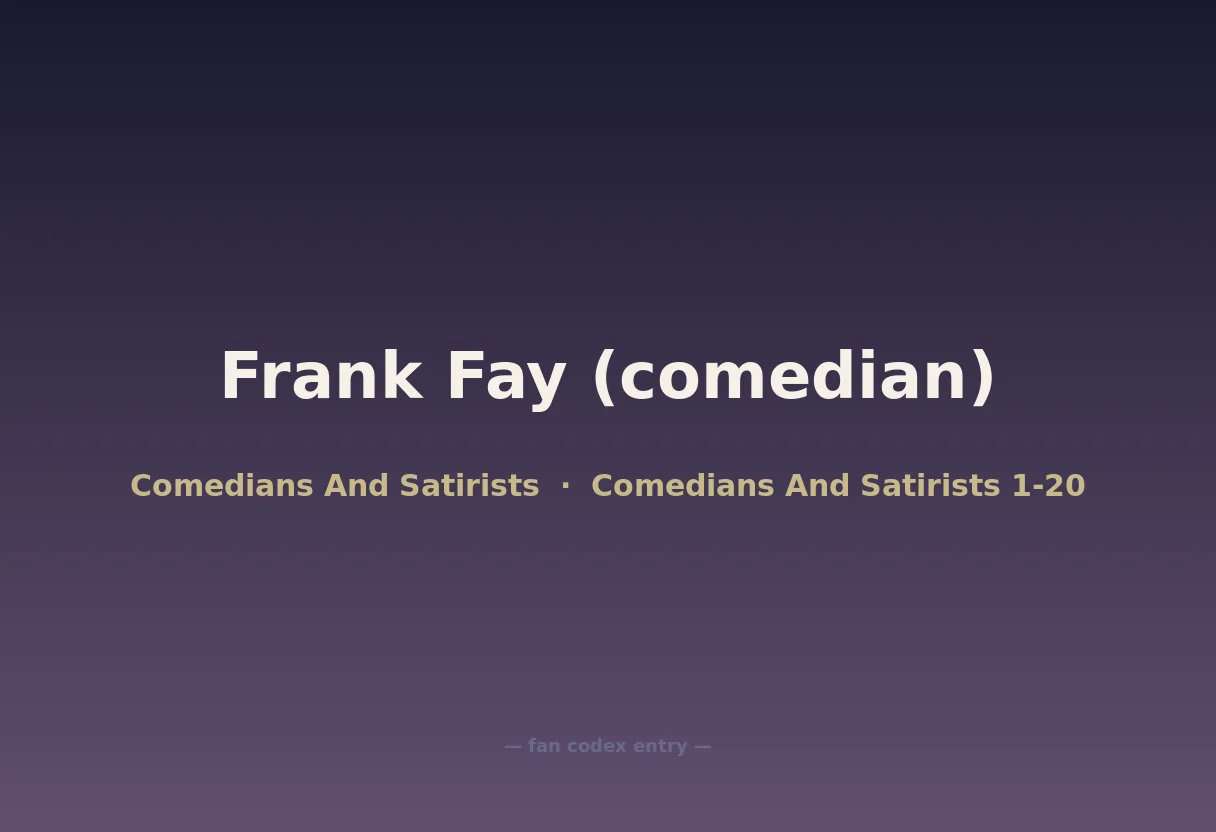 Frank Fay (comedian)